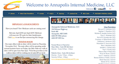 Desktop Screenshot of annapolisinternalmedicine.com